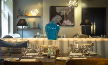 Table in restaurant at Orchard Place