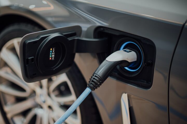 Electric car charging port
