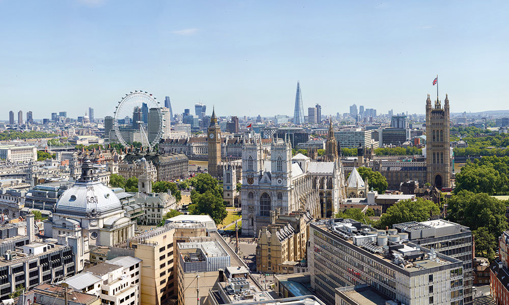 View over Westminster, London